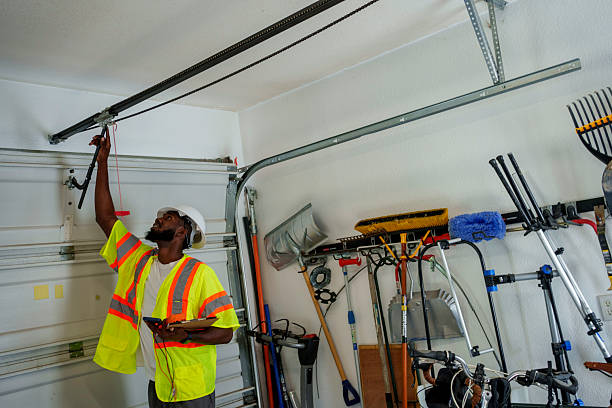 Professional Garage Door Panel Replacement technician working in Sawmills, NC